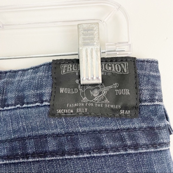 True Religion Women's Billy Jeans Straight Leg Logo Flap Pockets Size 31 - Picture 11 of 15
